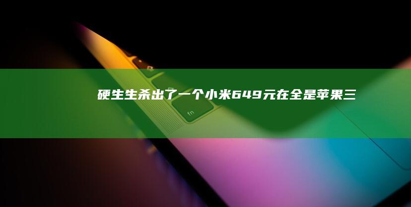 硬生生杀出了一个小米-649元！在全是苹果三星的榜单里-硬生生杀出了一个小米手机党-649元！在全是苹果三星的榜单里